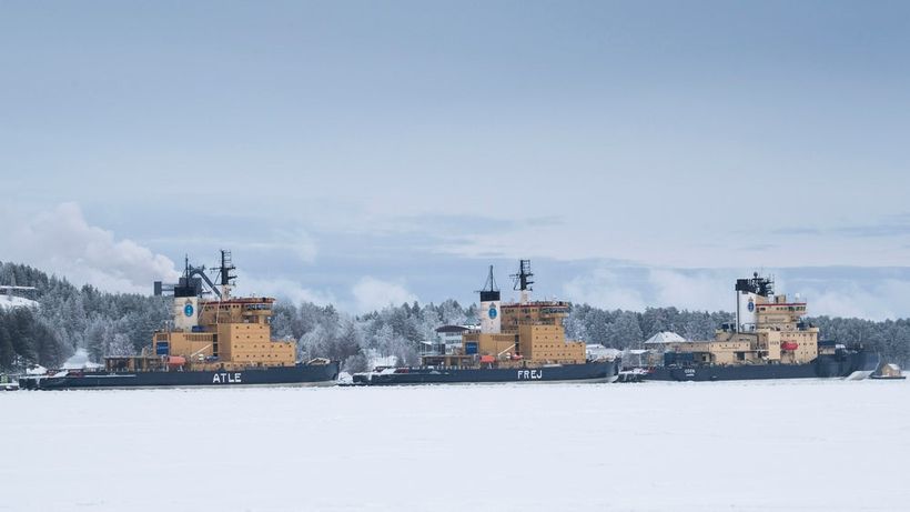 Atle, Frej, Oden, isbrytare, Luleå hamn