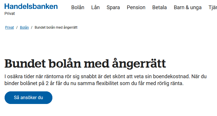 Bolån med ångerrätt