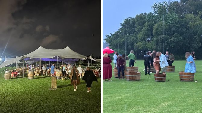 Himmelen öppnar upp sig under skördefesten.