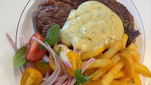 Steak frites med bearnaisesås 