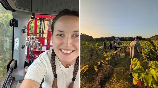 Följ med på skörd hos Les Deux Cols - del 2