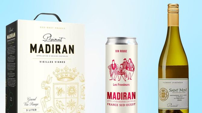 Plaimonts tre viner på den fasta hyllan. 