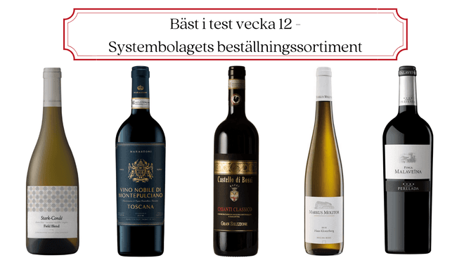 Bäst i test vecka 12 - Systembolagets beställningssortiment