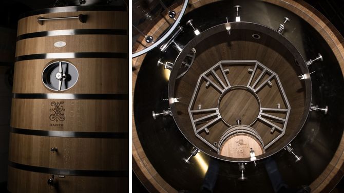 Ett stort fat som sedan fylls med små fat.