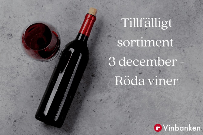 Tillfälligt sortiment 3 december - röda viner