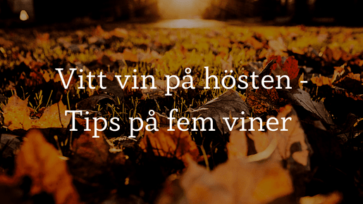 Vitt vin på hösten – tips på fem viner