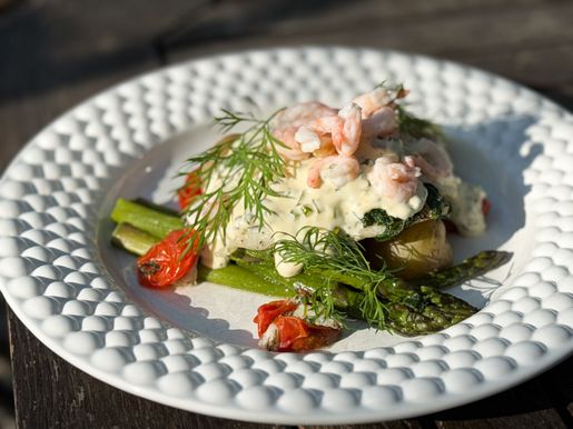 Rödspätta på grillen