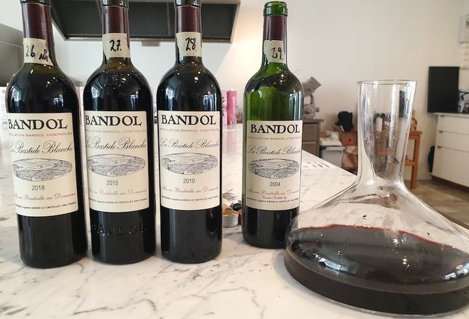 Vertikalprovning La Bastide Blanche - rött vin från Bandol