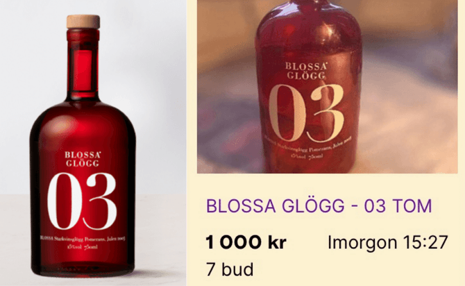 Svårt att köpa Blossa 03 - få flaskor kvar av den unika glöggen