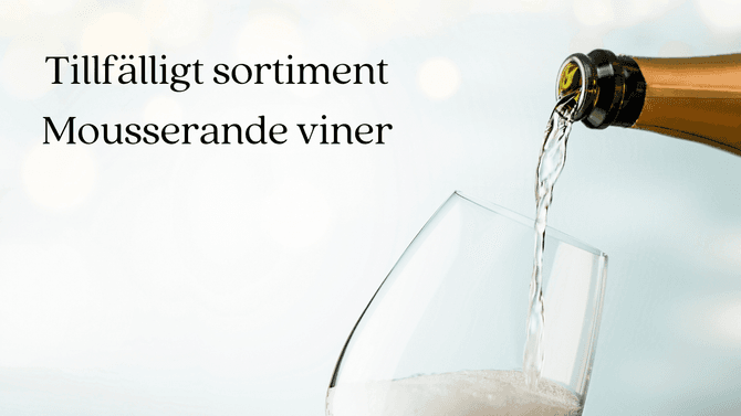 Tillfälligt sortiment mousserande viner - 21 januari