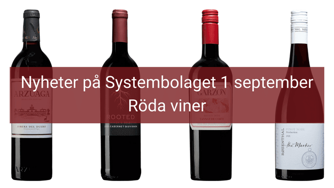 Nyheter på Systembolaget 1 september - rött vin