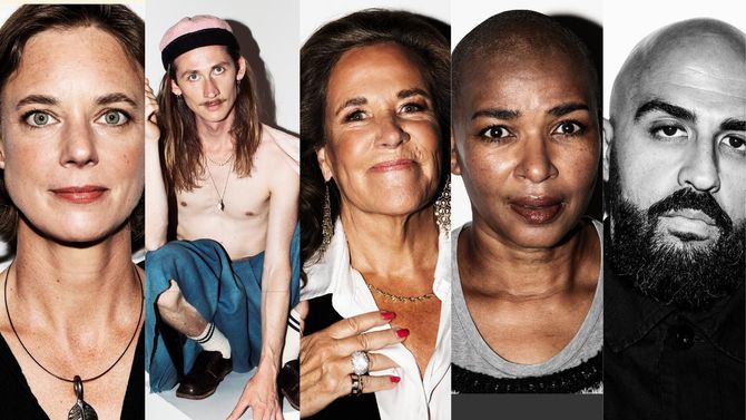 Titti Qvarnström, Freddy Clue, Annika Dopping, Tess Asplund och Babak Azarmi.