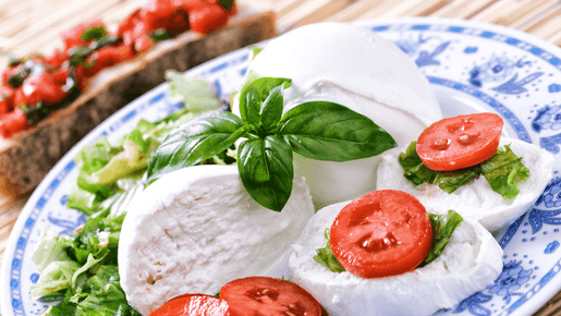 Vin till mozzarella och burrata